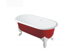 歌莱独立式铸铁浴缸（外面红色）
